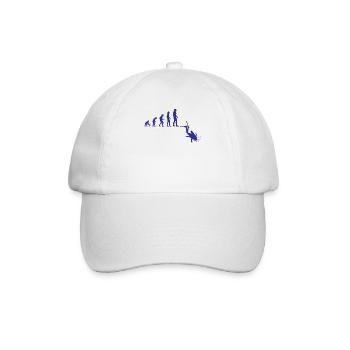 Tauchen Evolution Taucher Mädchen Damen Geschenk - Baseballkappe - Weiß/Weiß - Vorne