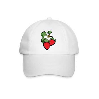 Erdbeeren Früchte - Baseballkappe - Weiß/Weiß - Vorne