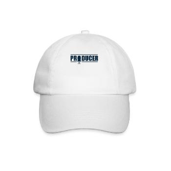 Beat Produzent Producer Musikproduzent DJ Hip Hop - Baseballkappe - Weiß/Weiß - Vorne