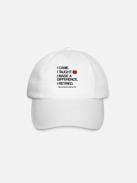 Lehrer Pensionierung Ruhestandsgeschenk Lehrerin - Baseballkappe - Weiß/Weiß