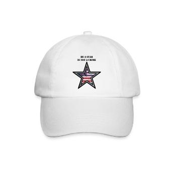 Be a star is not a crime - Baseballkappe - Weiß/Weiß - Vorne