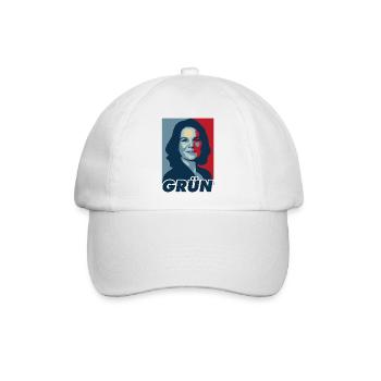 Baerbock Grün Popart - Baseballkappe - Weiß/Weiß - Vorne