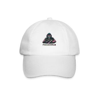 Hacker Phisherman Phishing Design als Geschenk - Baseballkappe - Weiß/Weiß - Vorne