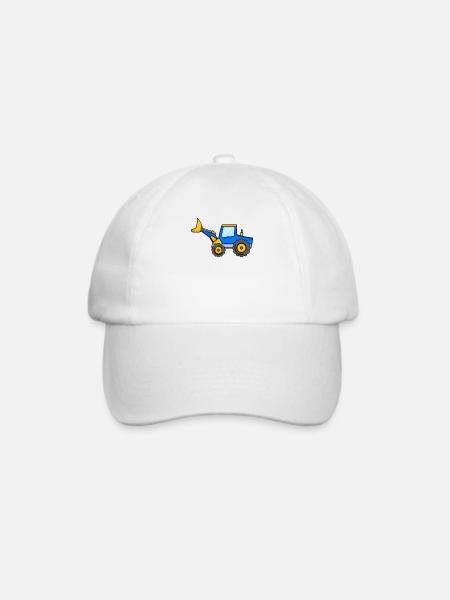Baustelle Fahrzeuge - Baseballkappe - Weiß/Weiß