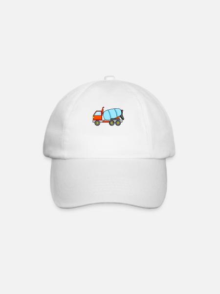 Baufahrzeuge Baustelle Baufahrzeug - Baseballkappe - Weiß/Weiß