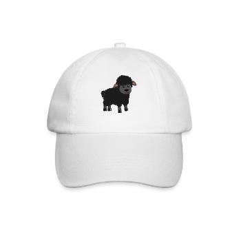Schwarzes Schaf Lamm Lämmchen Schafsbock Schäfer - Baseballkappe - Weiß/Weiß - Vorne