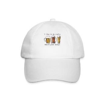 Wasser Hopfen Malz Hefe Bier brauen Heimbrauer - Baseballkappe - Weiß/Weiß - Vorne