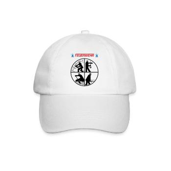 Feuerwehr Logo "retten löschen bergen schützen" - Baseballkappe - Weiß/Weiß - Vorne