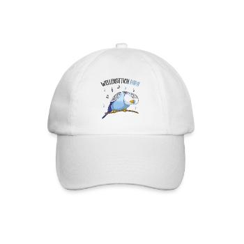 Wellensittich - Baseballkappe - Weiß/Weiß - Vorne