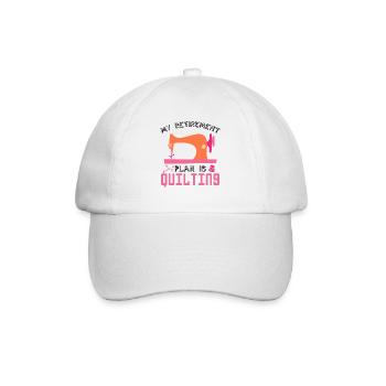 Mein Ruhestandsplan Ist Das Quilten Des Nähen Von - Baseballkappe - Weiß/Weiß - Vorne