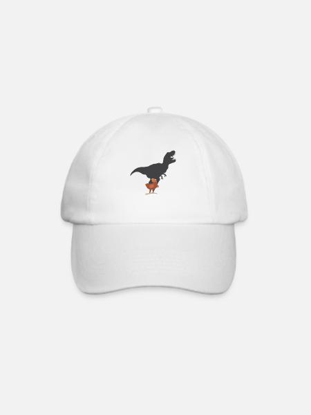 Hühnchen T-Rex Dinosaurier - Chicken Vogel Dino - Baseballkappe - Weiß/Weiß
