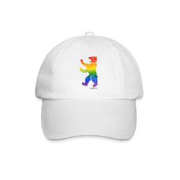 Berliner Bär - I Love Berlin - Pride Edition - Baseballkappe - Weiß/Weiß - Vorne