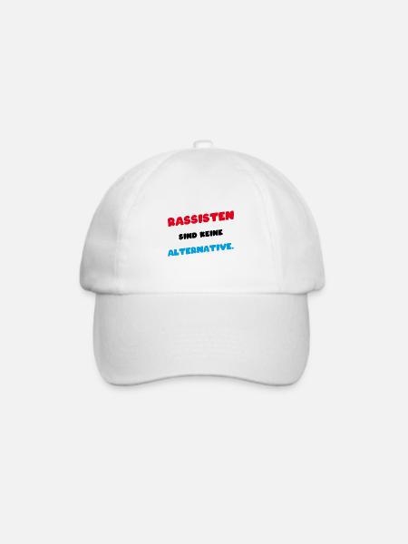 Anti Rassist Bundestagswahl 2021 Politik Statement - Baseballkappe - Weiß/Weiß