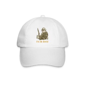 I'll be back Geschenk Karl Marx Marxismus Chemnitz - Baseballkappe - Weiß/Weiß - Vorne