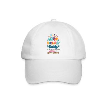 Happy Birthday Daddy Baby Bodysuit - Baseballkappe - Weiß/Weiß - Vorne