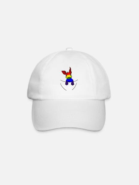 Koala LGBT Regenbogenfahne Gay Pride Gay - Baseballkappe - Weiß/Weiß