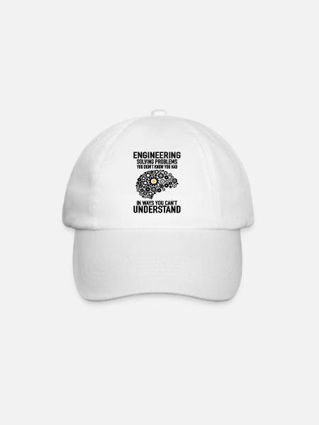 Ingenieur Engineering Engineer Zahnrad Techniker - Baseballkappe - Weiß/Weiß