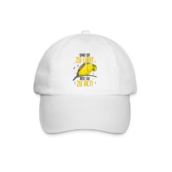 Wellensittich - Baseballkappe - Weiß/Weiß - Vorne