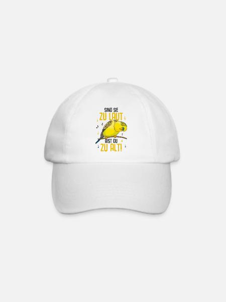 Wellensittich - Baseballkappe - Weiß/Weiß