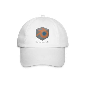 Ceci n'est pas un cube! - Baseballkappe - Weiß/Weiß - Vorne