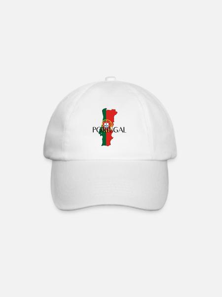 Portugal Fahne Land - Baseballkappe - Weiß/Weiß
