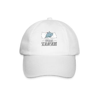 Nilpferd Hippo - Baseballkappe - Weiß/Weiß - Vorne