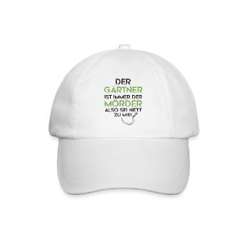 Gärtner Mörder Natur Landschaftgärtner Geschenk - Baseballkappe - Weiß/Weiß - Vorne