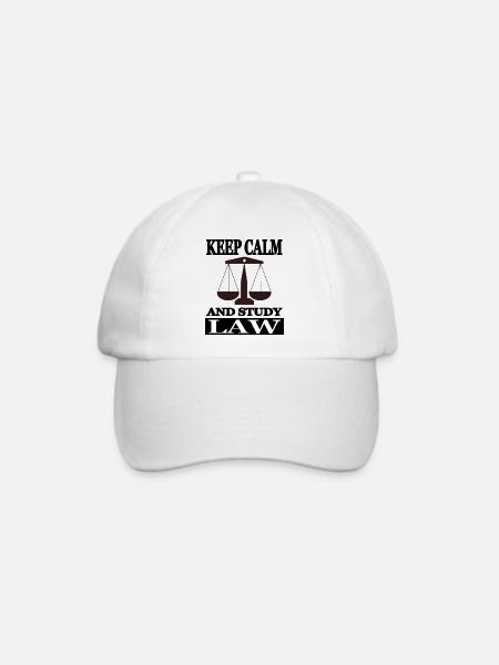 Jura studieren ich liebe Jura Student Anwalt - Baseballkappe - Weiß/Weiß
