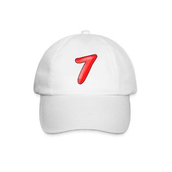 7 - Baseballkappe - Weiß/Weiß - Vorne