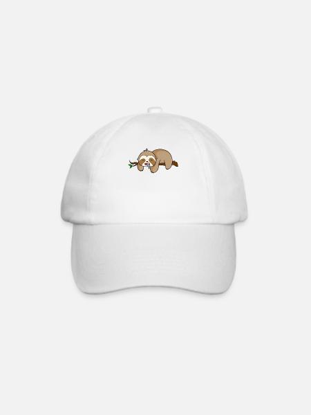 Faultier - Baseballkappe - Weiß/Weiß