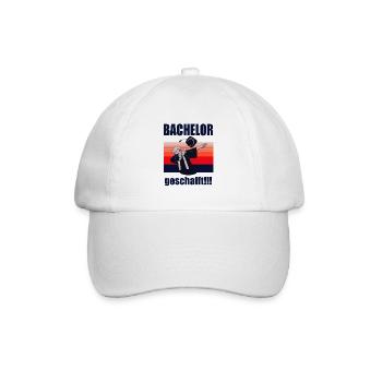 Bachelor Abschlussgeschenk zum Bachelor - Baseballkappe - Weiß/Weiß - Vorne