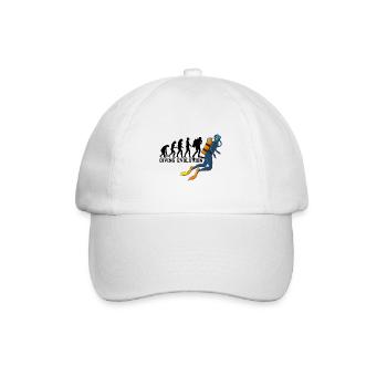 Tauchen Evolution Taucher Taucherin Tauchlehrer - Baseballkappe - Weiß/Weiß - Vorne