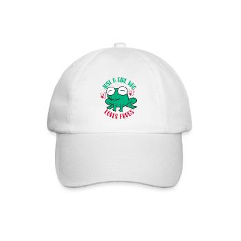 Frosch, Frosch Tier, Kröte, - Baseballkappe - Weiß/Weiß - Vorne