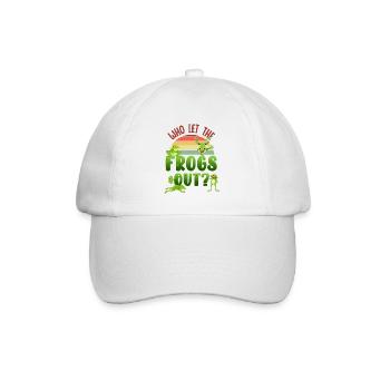 Frosch, Frosch niedlicher Frosch, Frosch Tier - Baseballkappe - Weiß/Weiß - Vorne
