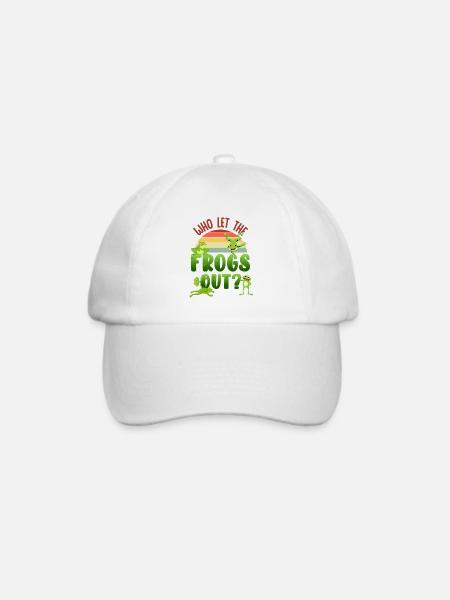 Frosch, Frosch niedlicher Frosch, Frosch Tier - Baseballkappe - Weiß/Weiß