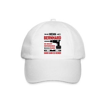 Name Geschenk Namenstag BERNHARD - Baseballkappe - Weiß/Weiß - Vorne