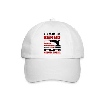 Name Geschenk Namenstag BERND - Baseballkappe - Weiß/Weiß - Vorne