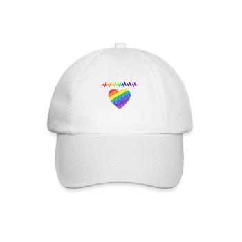 Regenbogen, Regenbogen, Regenbogen, Regenbogen, Regenbogen - Baseballkappe - Weiß/Weiß - Vorne
