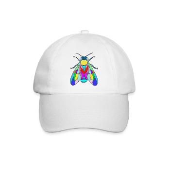 Fliege - Baseballkappe - Weiß/Weiß - Vorne