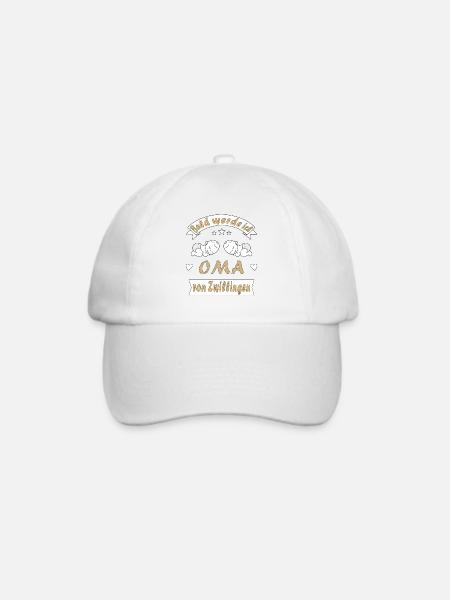 werde ich OMA von Zwillingen - Baseballkappe - Weiß/Weiß