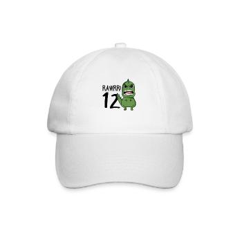12. Geburtstag - 12 Jahre alt - Ich bin 12 - Baseballkappe - Weiß/Weiß - Vorne