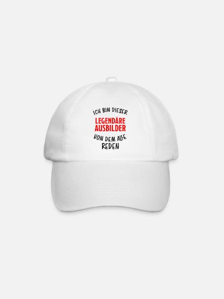 Ausbilder Lustiger Spruch Beruf Kollegen Geschenk - Baseballkappe - Weiß/Weiß