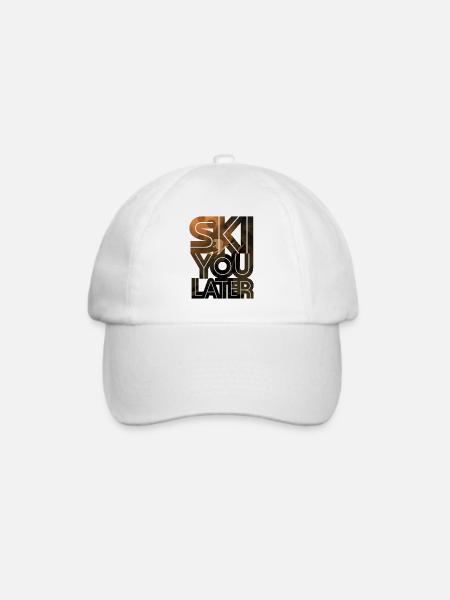 Skifahrer - Baseballkappe - Weiß/Weiß