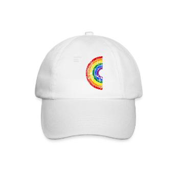 Regenbogen Schwule Lesben Transgender Bisexuelle - Baseballkappe - Weiß/Weiß - Vorne