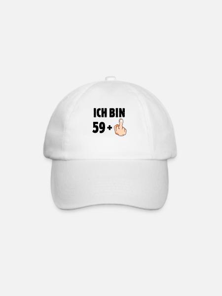 Ich bin 59 plus eins - Baseballkappe - Weiß/Weiß