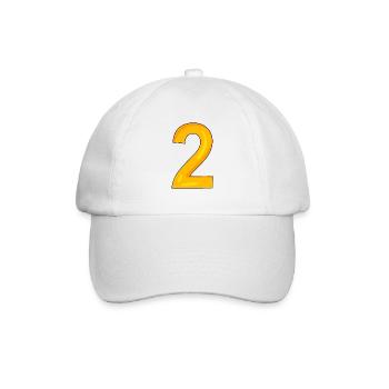 2 - Baseballkappe - Weiß/Weiß - Vorne
