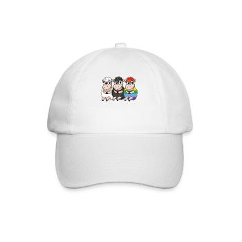 Schwarzes Schaf - Regenbogen Schaf - Baseballkappe - Weiß/Weiß - Vorne