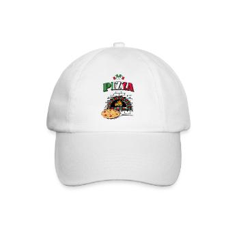 Pizzabäcker Pizzeria Arbeitskleidung - Baseballkappe - Weiß/Weiß - Vorne
