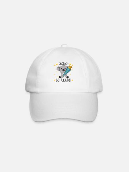 Endlich Schulkind Koala Schultüte Einschulung - Baseballkappe - Weiß/Weiß