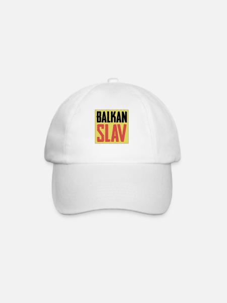 Balkan slav Geschenk Jugoslawien SFRJ Jugo - Baseballkappe - Weiß/Weiß